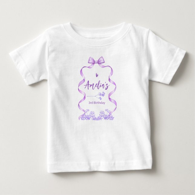 T-shirt Pour Bébé Arc-en-ciel N'importe quel âge d'anniversaire (Devant)