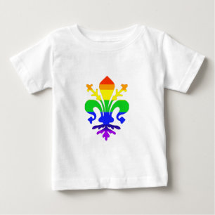 T-shirt Pour Bébé Arc-en-ciel stylisé Fleur de Lis