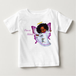 T-shirt Pour Bébé Arcs-en-ciel, Nuages Fluffy & Fairy Butterfly Girl