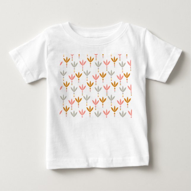 T-shirt Pour Bébé Argent et or (Devant)