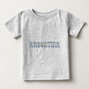 T-shirt Pour Bébé Argentine - Typographie des couleurs du drapeau