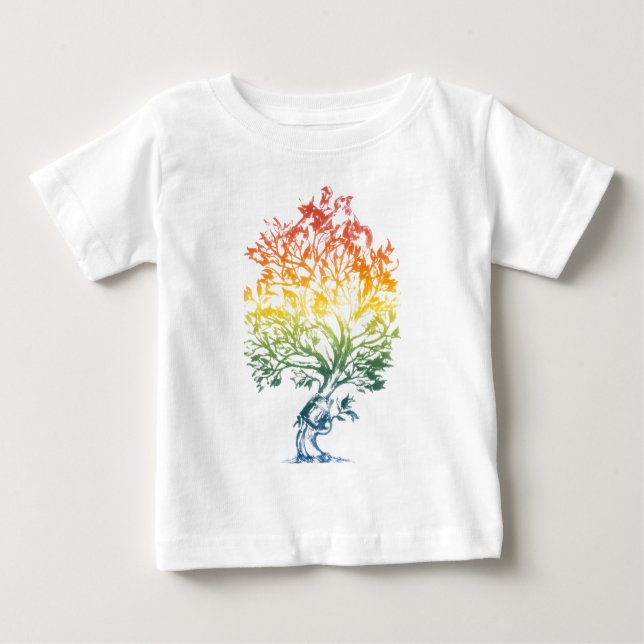 T-shirt Pour Bébé Arme à Feu-Arbre-Image (Devant)