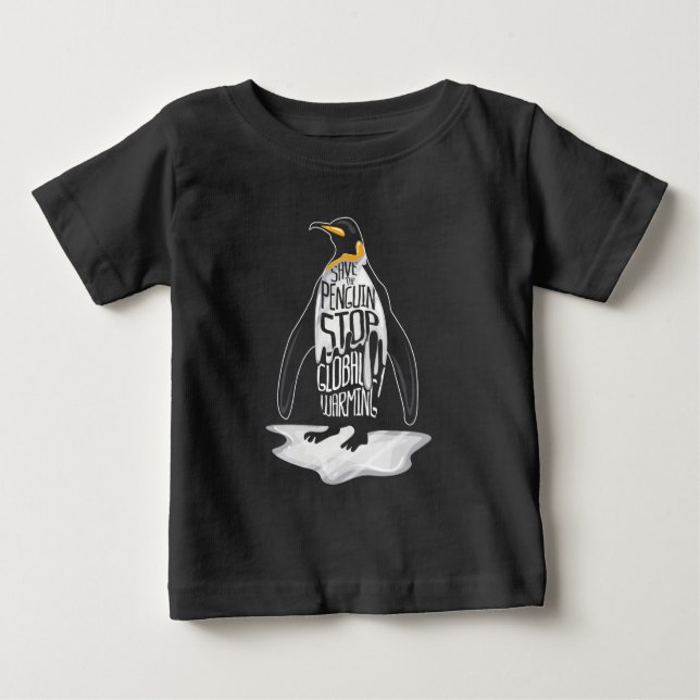 T-shirt Pour Bébé Arrêter le Réchauffement climatique Sauvegarder le (Devant)