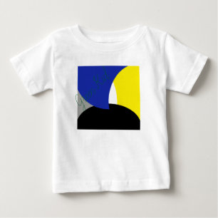 T-shirt Pour Bébé Art Abstrait bleu jaune