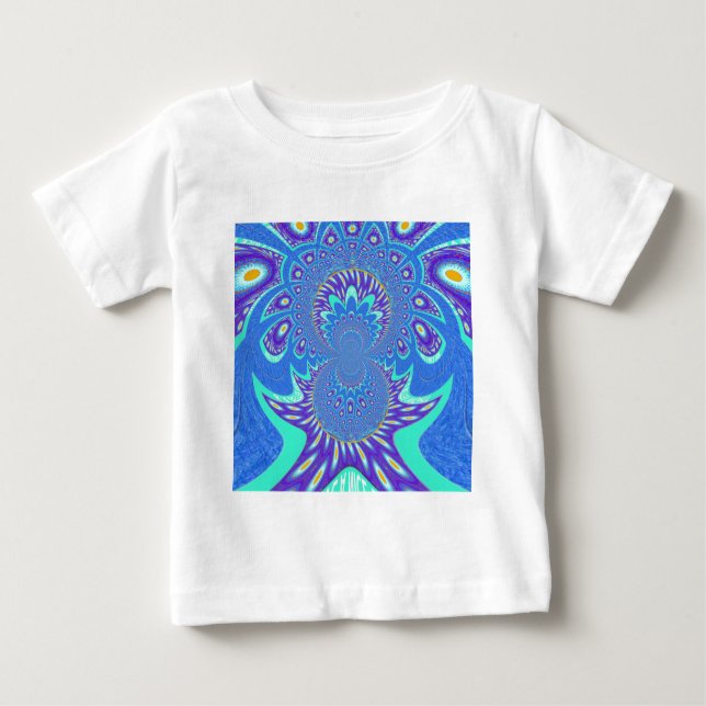 T-shirt Pour Bébé Art bleu moderne (Devant)