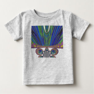 T-shirt Pour Bébé Art Décoratif Bleu d'Afrique Design Imprimer