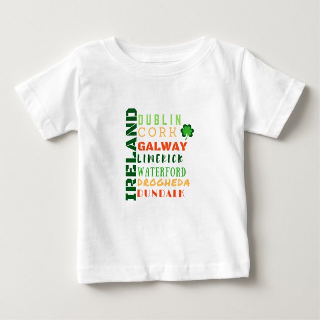 T-SHIRT POUR BÉBÉ ART DU MÉTRO IRLANDE (Devant)
