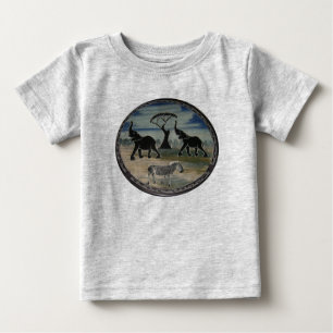 T-shirt Pour Bébé Art Eléphant Africain