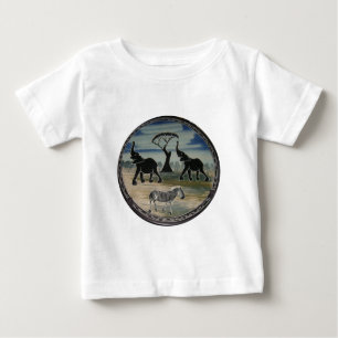 T-shirt Pour Bébé Art Eléphant Africain