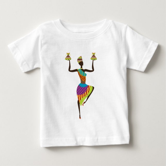 T-shirt Pour Bébé Art tribal des femmes africaines (Devant)