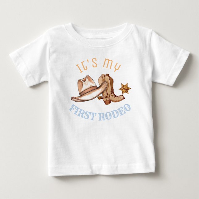 T-shirt Pour Bébé Assiette en papier pour fête d'anniversaire Wester (Devant)