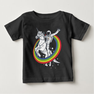 T-shirt Pour Bébé Astronaut équitation Unicorn