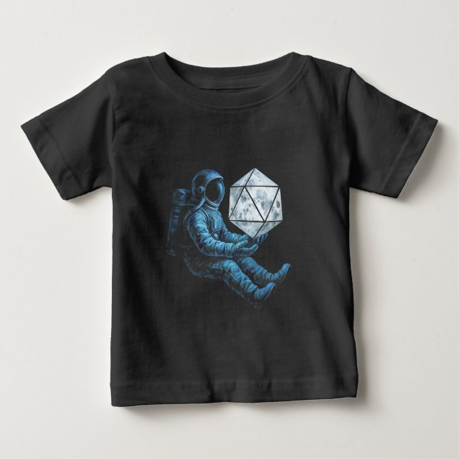 T-shirt Pour Bébé Astronaut with Moon Dice (Devant)