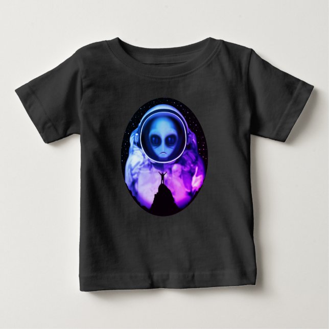 T-shirt Pour Bébé Astronaute Alien rétro (Devant)