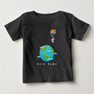 T-shirt Pour Bébé astronaute avec ballons terre d'atterrissage