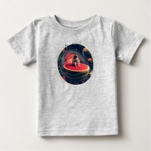 T-shirt Pour Bébé Astronaute Pastèque Espace