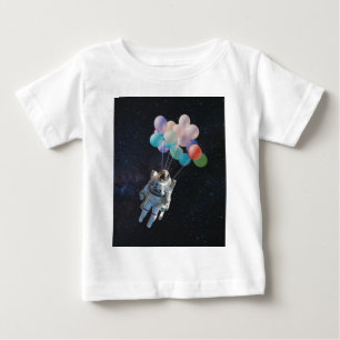 T-shirt Pour Bébé Astronaute Stars & Space Colorful Balloons