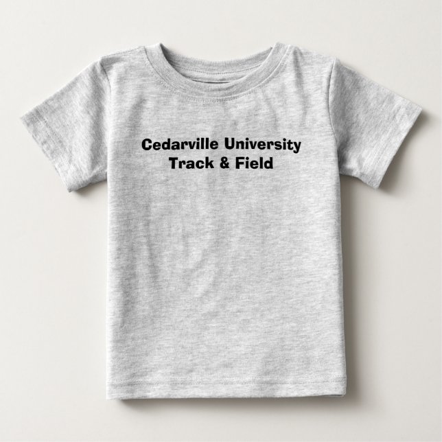 T-shirt Pour Bébé Athlétisme d'université de Cedarville (Devant)