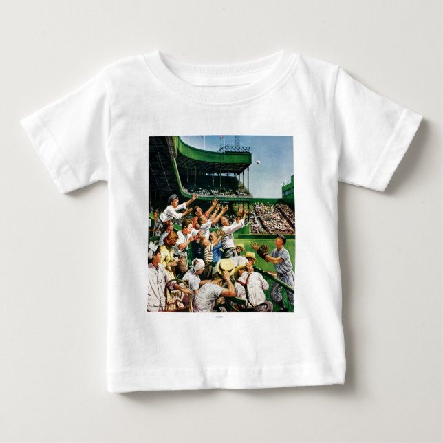 T-shirt Pour Bébé Atteindre la balle de course à domicile (Devant)