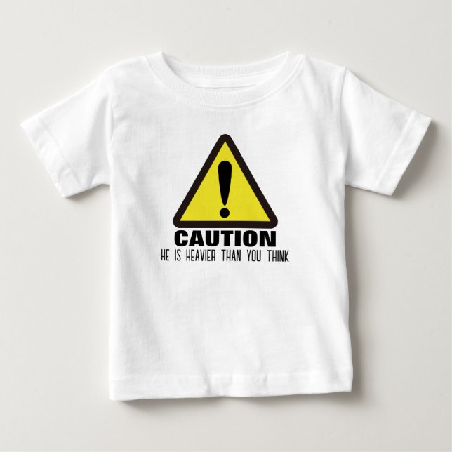 T-shirt Pour Bébé Attention ! Amusante première fête d'anniversaire  (Devant)