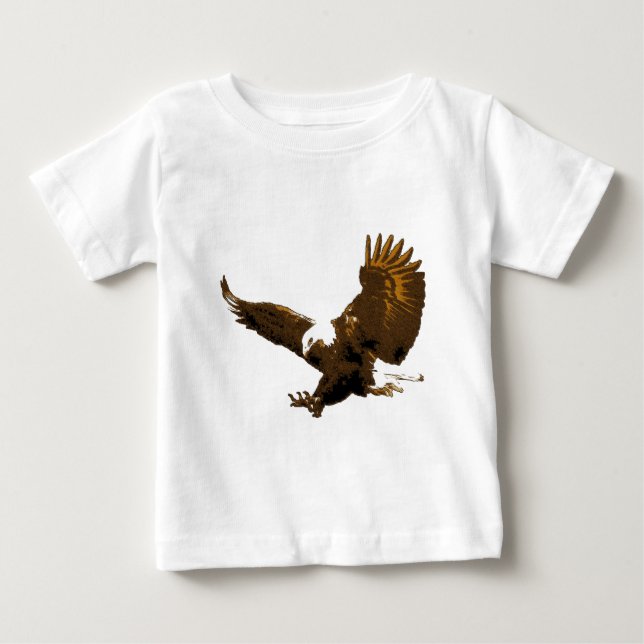T-shirt Pour Bébé Atterrissage d'aigle à tête blanche (Devant)
