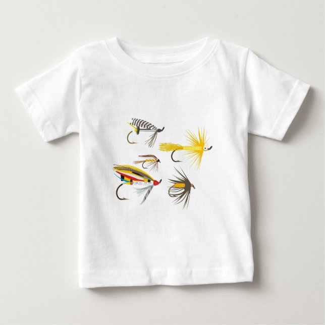 T-shirt Pour Bébé Attraits de pêche de mouche (Devant)