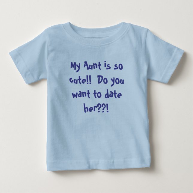 T-shirt Pour Bébé Au sujet de ma tante Baby Shirt (Devant)