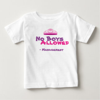 T-shirt Pour Bébé Aucun Garçon Autorisé Chemise