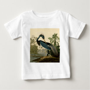 T-shirt Pour Bébé Audubon Héron de Louisiane Oiseaux Amérique Art