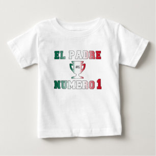 T-shirt Pour Bébé Aumônier Número d'EL 1 papa #1 dans la fête des
