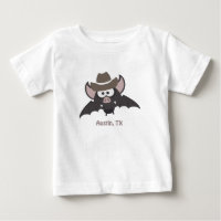 Austin Texas Cute Cartoon Cowboy Bat
