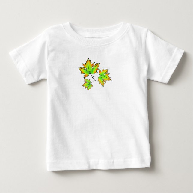 T-shirt Pour Bébé Automne Feuilles élégant automne botanique (Devant)