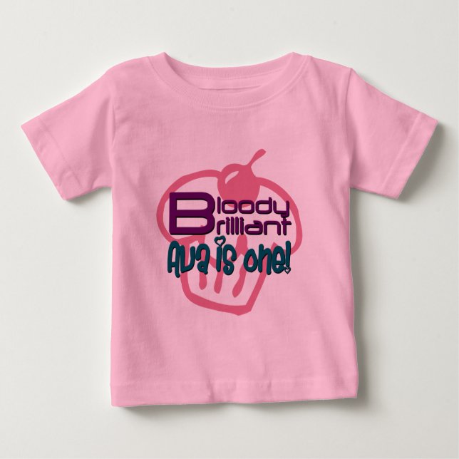T-shirt Pour Bébé Ava a un ans ! (Devant)