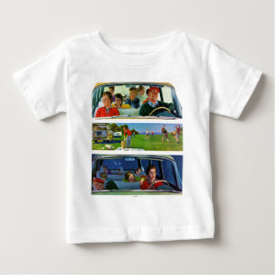 T-shirt Pour Bébé Avant, pendant et après le pique-nique