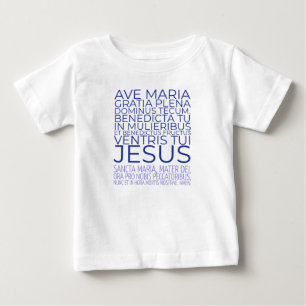T-shirt Pour Bébé Ave Maria Latin Hail Mary Prière catholique