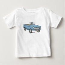 T-shirt pour bébé avec voiture d'escalier Peugeot