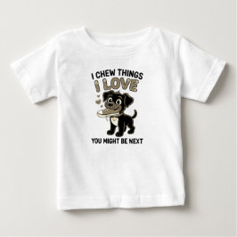 T-shirt Pour Bébé Avertissement graphique pour jouet à mâcher pour c