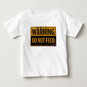 T-shirt Pour Bébé AVERTISSEMENT ne pas nourrir - métal attention dan