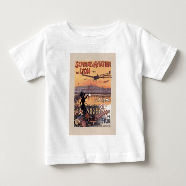 T-shirt Pour Bébé Aviation vintage (Devant)