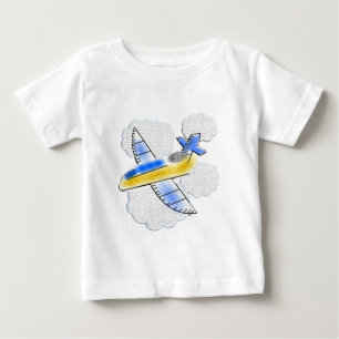 T-shirt Pour Bébé Avion dans les nuages