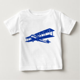 T-shirt Pour Bébé Avion vintage - bleu marine