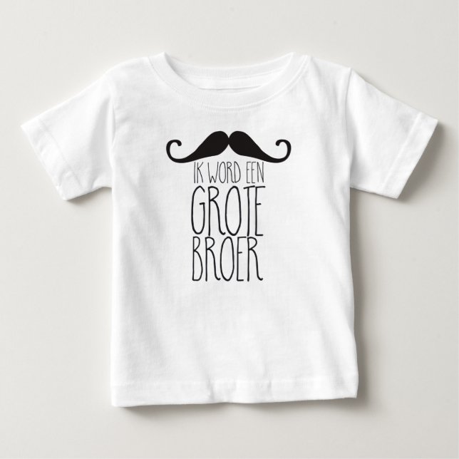 T-shirt Pour Bébé Avis de grossesse: Je deviens un grand frère (Devant)