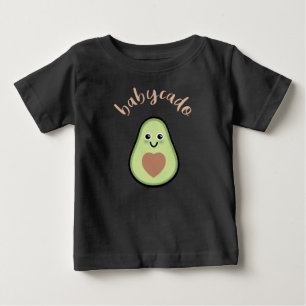 T-shirt Pour Bébé Avocado avec coeur Babycado pour un bébé
