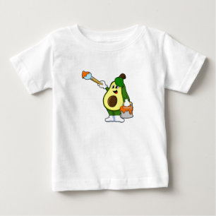 T-shirt Pour Bébé Avocado en peintre avec pinceau