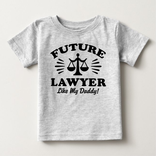 T-shirt Pour Bébé Avocat Du Futur Comme Mon Papa (Devant)