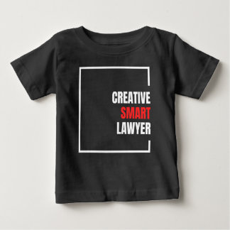 T-shirt Pour Bébé avocat intelligent créatif texte blanc et rouge