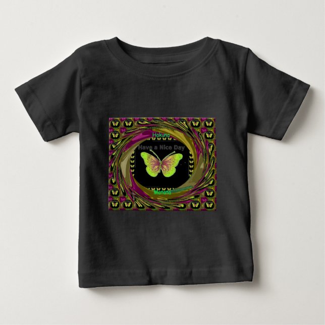 T-shirt Pour Bébé Avoir un jour agréable Hakuna Matata Texte.png (Devant)