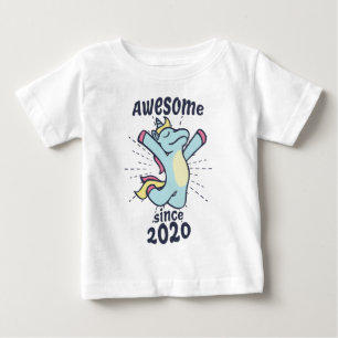 T-shirt Pour Bébé Awesome depuis 2020 - Anniversaire de enfant Unico