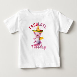 T-shirt Pour Bébé Axelotl Cute Taco Mardi Mexicain Axolotl Amusant