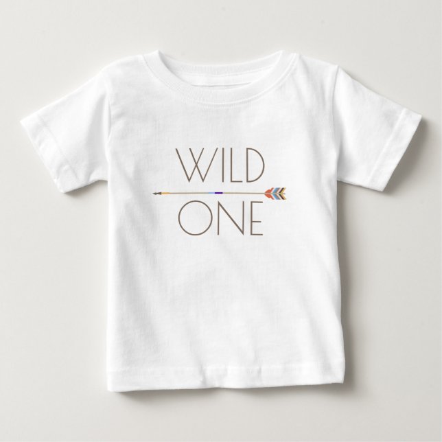 T-shirt Pour Bébé Aztec Wild One | Premier anniversaire (Devant)
